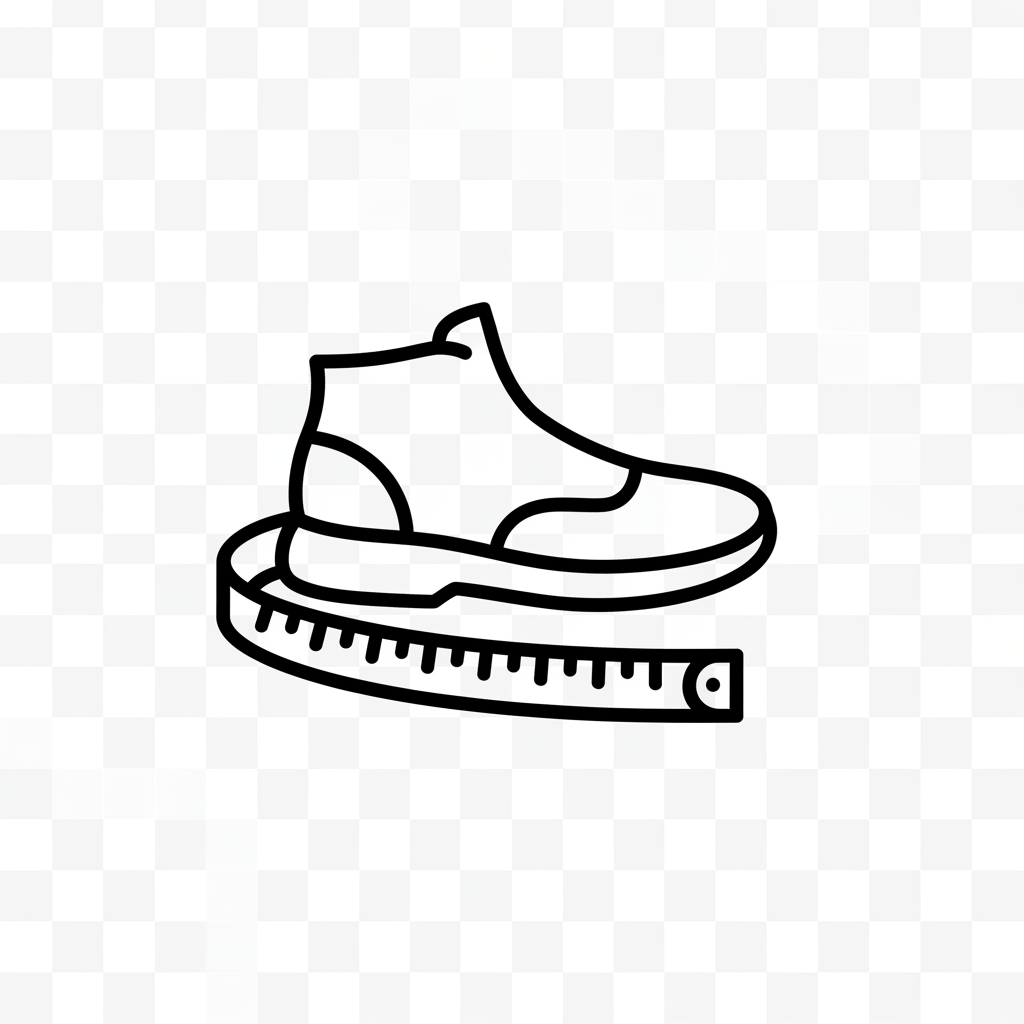 black icon for fitting and sizing tips 